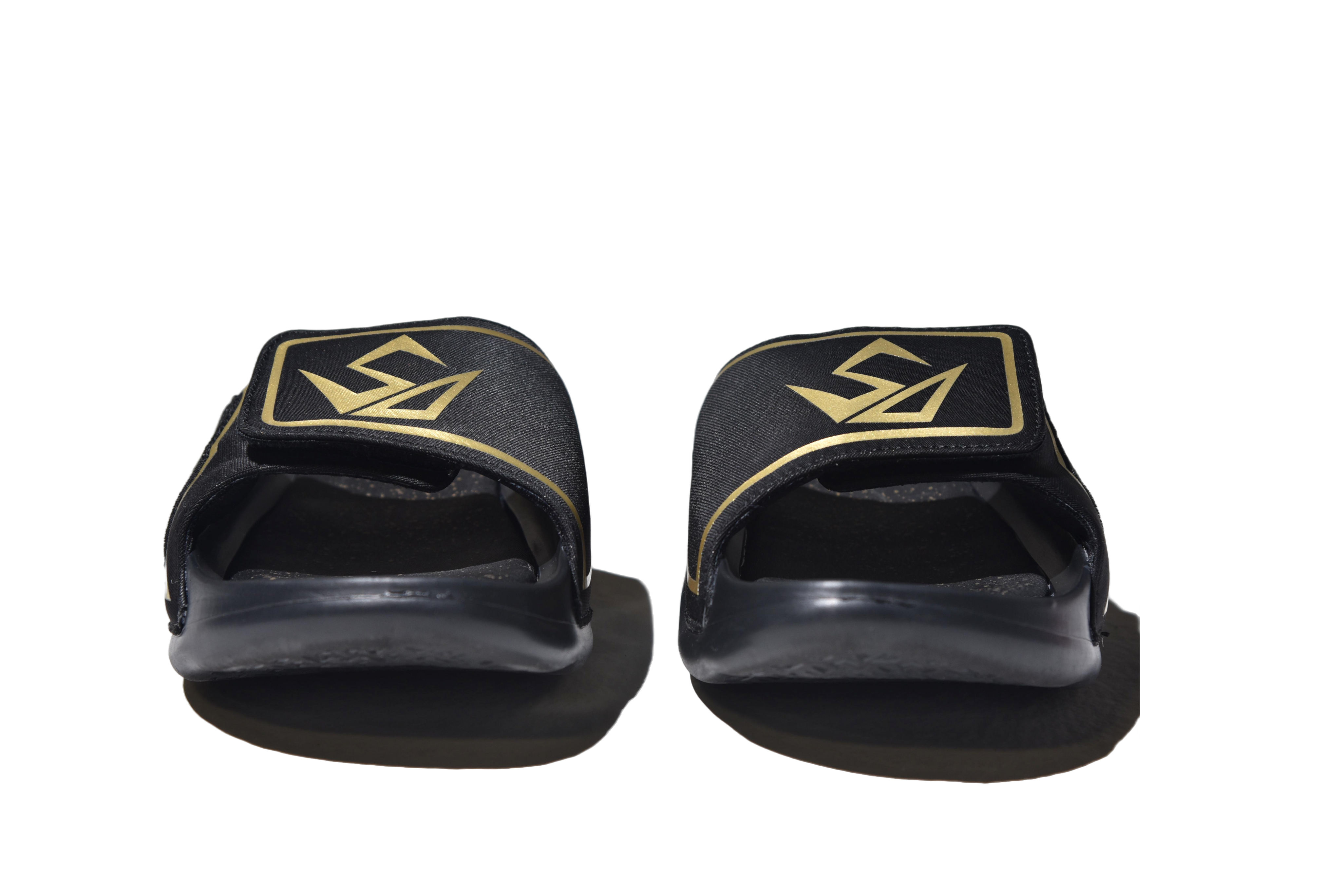 MENS LUXE SPORTS RECOVERY SLIDES BLACKOUT