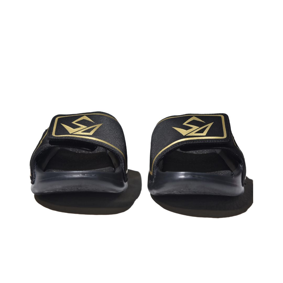 MENS LUXE SPORTS RECOVERY SLIDES BLACKOUT