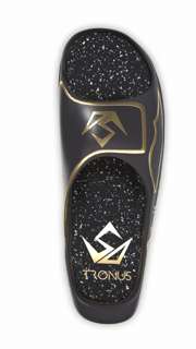 WOMENS LUXE SPORTS RECOVERY SLIDES BLACKOUT