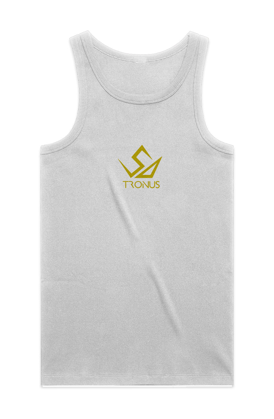 Mens Rib Singlet White