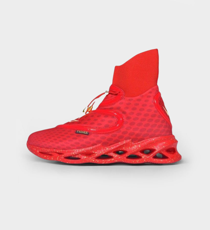 YOUTH LUXE CUSHIONED HIGH TOPS ALL RED
