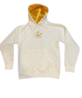 Luxe Unisex Midweight Chest Emb Satin-lined hoodie (White)