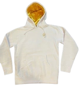 Luxe Unisex Midweight Left Chest Emb Satin-lined Hoodie (white)