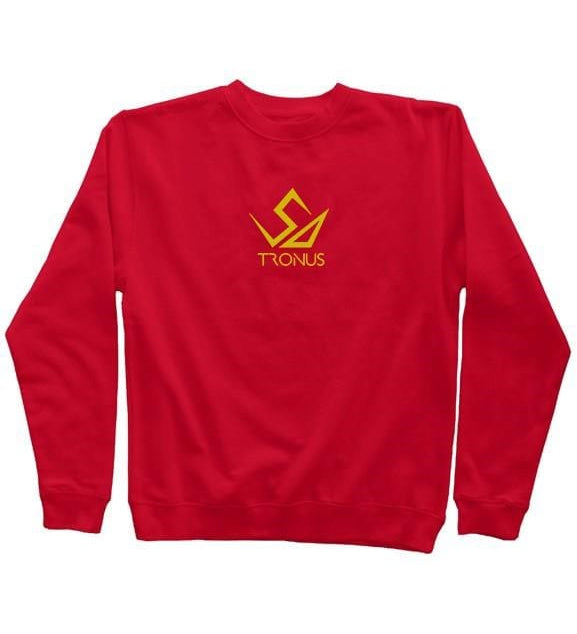 Unisex Mid-Weight Chest Emb Sweatshirt (Red)