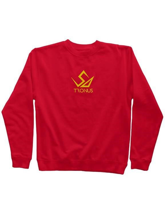 Unisex Mid-Weight Chest Emb Sweatshirt (Red)