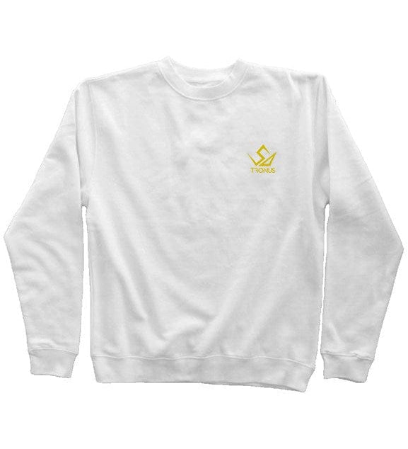unisex mid-weight left chest emb sweatshirt (white