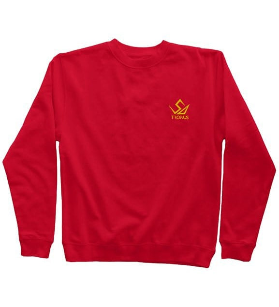 unisex mid-weight left chest emb sweatshirt (red)