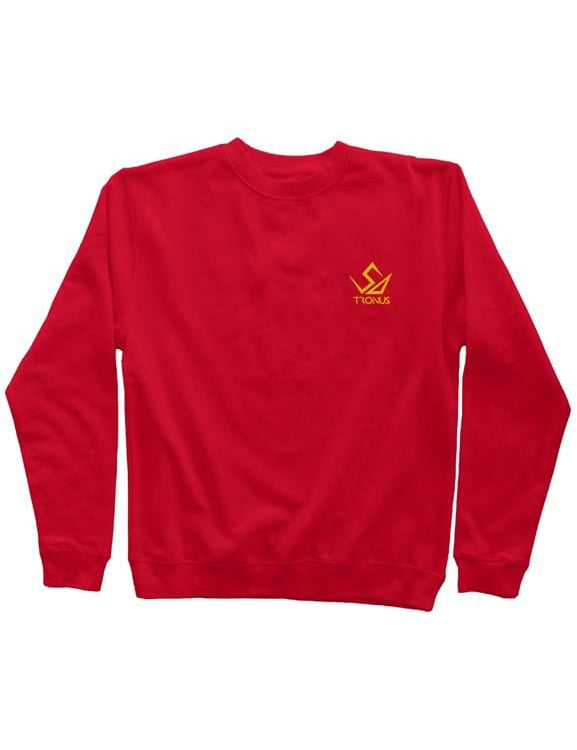 unisex mid-weight left chest emb sweatshirt (red)