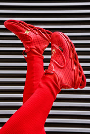 WOMENS ALL RED HIGH TOPS