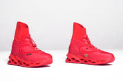 WOMENS LUXE CUSHIONED HIGH TOPS ALL RED